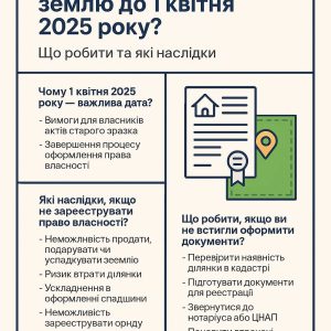 Не встигли оформити право власності на землю до 1 квітня 2025 року? Що робити та які наслідки 7 land rights infographic compressed