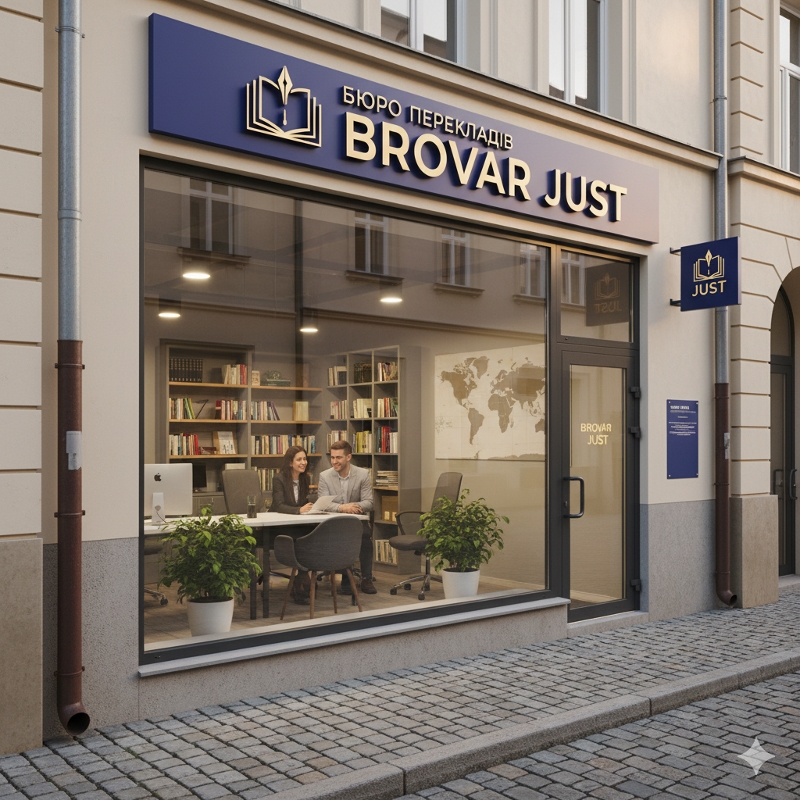 Бюро перекладів "Бровар Юст". Нотаріальні переклади на різні мови світу.