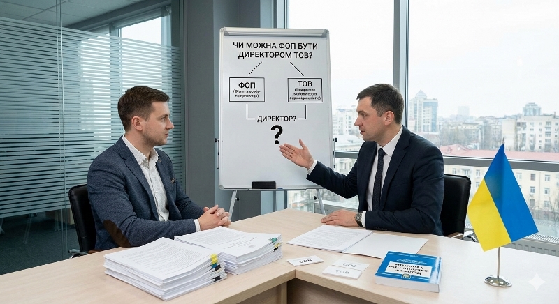 Чи дозволено бути ФОП та директором ТОВ одночасно: правові нюанси, податки та ЄСВ