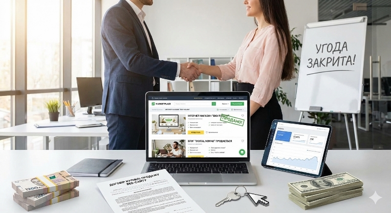 Купівля-продаж сайту та інтернет-магазину в Україні 2026 — договір, домен, права ІВ, ТМ
