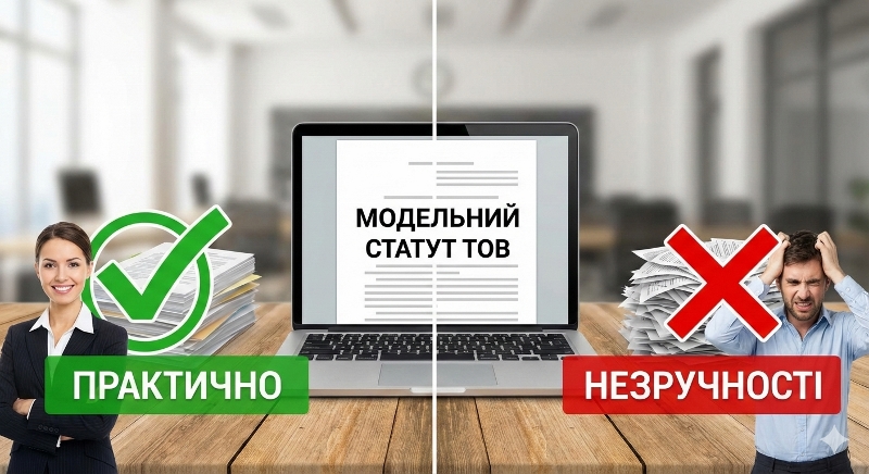 Модельний статут для ТОВ: переваги, недоліки та коли краще індивідуальний статут