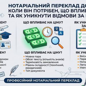 Нотаріальний переклад документів у Броварах — ціна, строки, оформлення | Бровар Юст