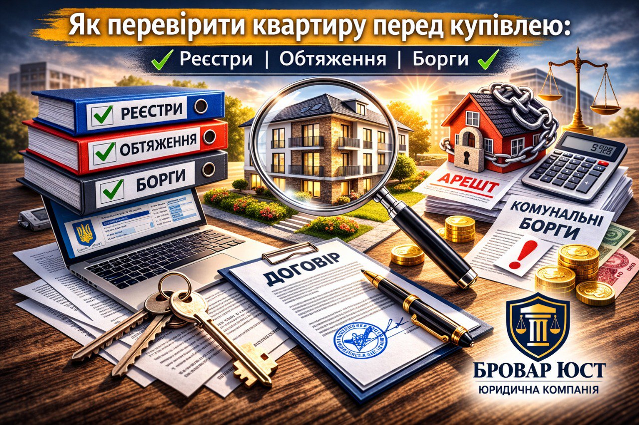 Як перевірити квартиру перед купівлею у 2026 році: реєстри, обтяження, борги по комуналці | Бровар Юст