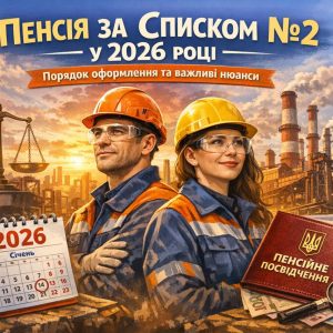 Пенсія за Списком №2 у 2026 році: порядок оформлення, хто має право та важливі нюанси ⚖️🏭 7 Пенсія за Списком №2 у 2026 році: порядок оформлення, хто має право | Бровар Юст