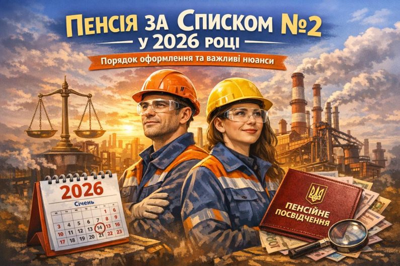 Пенсія за Списком №2 у 2026 році: порядок оформлення, хто має право | Бровар Юст