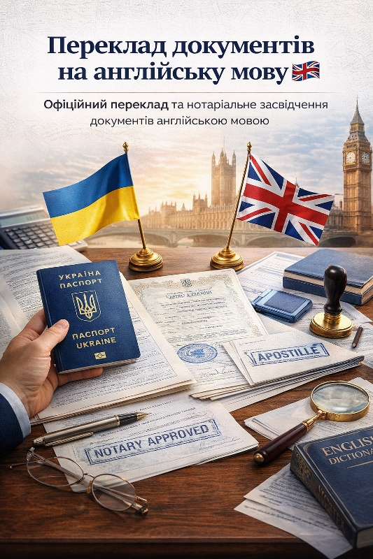 Переклад документів на англійську мову у Броварах | Бровар Юст