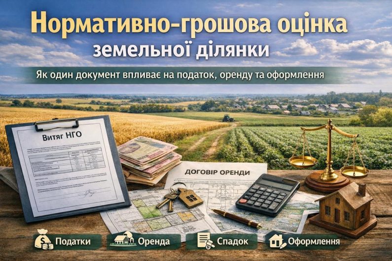Нормативно-грошова оцінка земельної ділянки у 2026 році | Бровар Юст