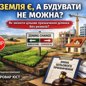 Зміна цільового призначення земельної ділянки у 2026 році | Бровар Юст
