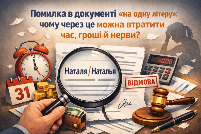 Помилка в документі на одну літеру: що робити у 2026 році | Бровар Юст