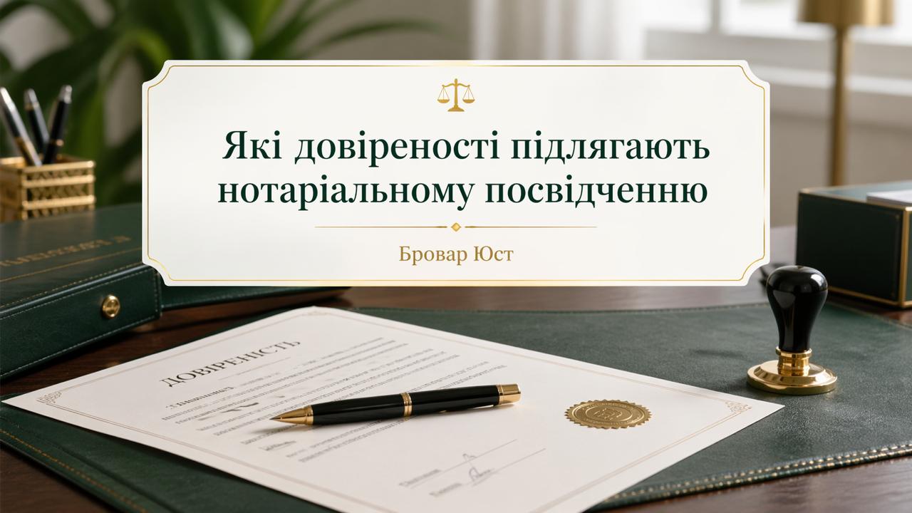 Які довіреності підлягають нотаріальному посвідченню в Україні