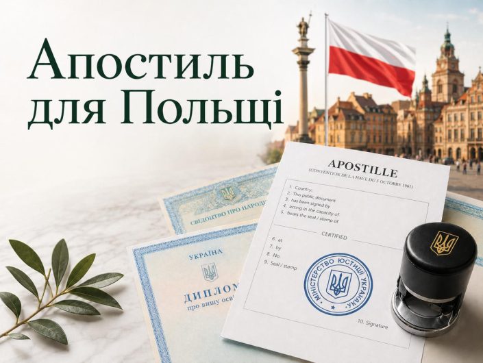 Апостиль для Польщі в Україні