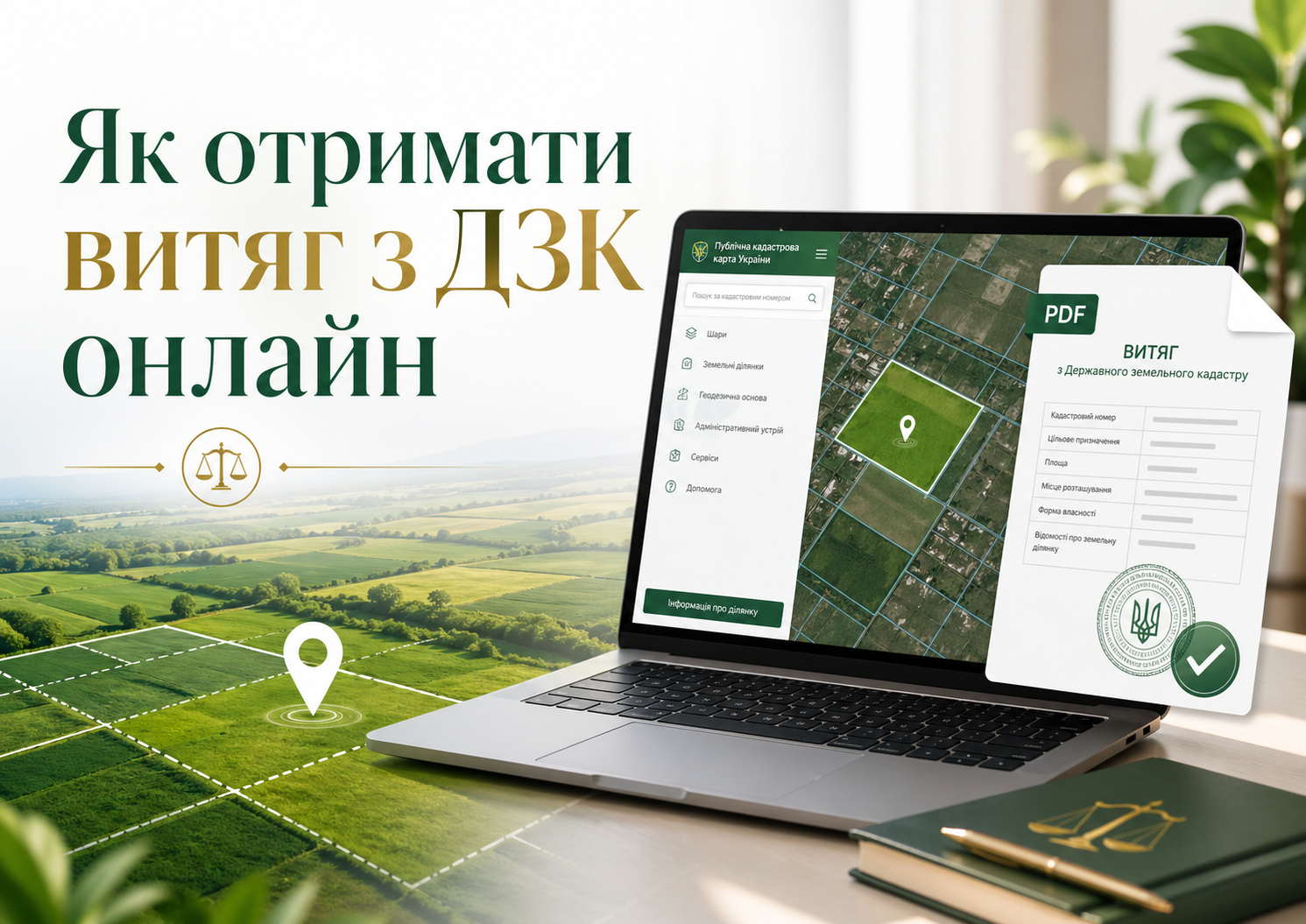 Як отримати витяг з ДЗК онлайн — інструкція, документи, строки | Бровар Юст