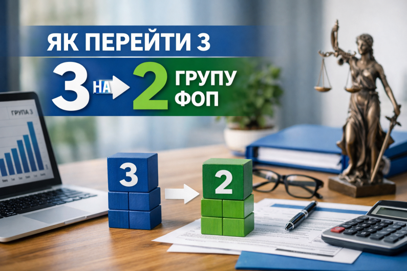 Як перейти з 3 на 2 групу ФОП у 2026 році: умови, строки, податки та ризики