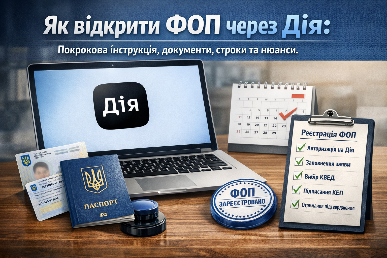 Як відкрити ФОП через Дія: покрокова інструкція, документи, строки та поширені помилки