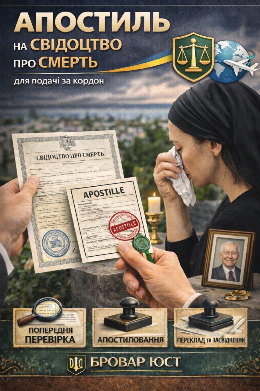 Апостиль на свідоцтво про смерть 1 Апостиль на свідоцтво про смерть