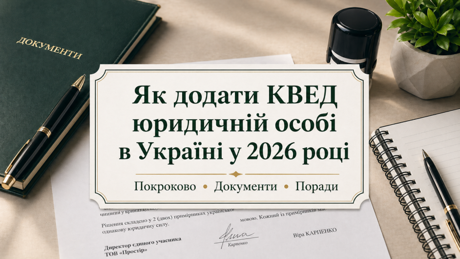 Як додати КВЕД юридичній особі в Україні 2026 — зміна КВЕД для ТОВ | Бровар Юст