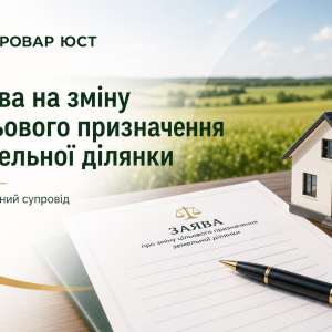 Заява на зміну цільового призначення земельної ділянки