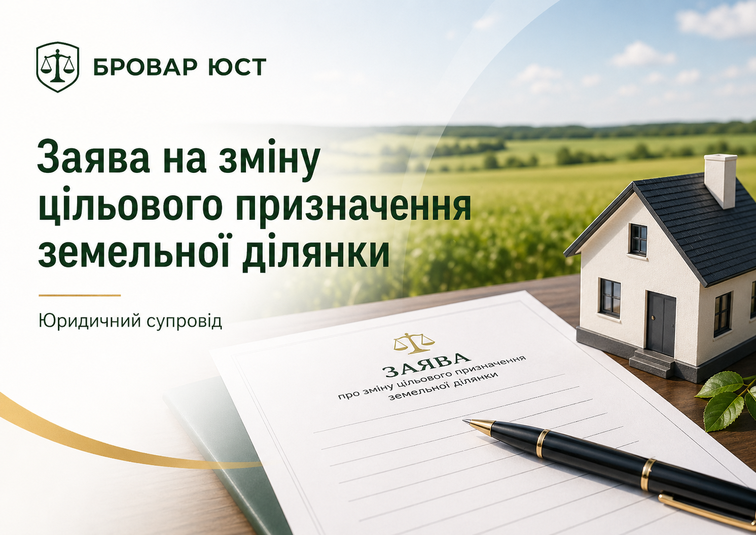 Заява на зміну цільового призначення земельної ділянки