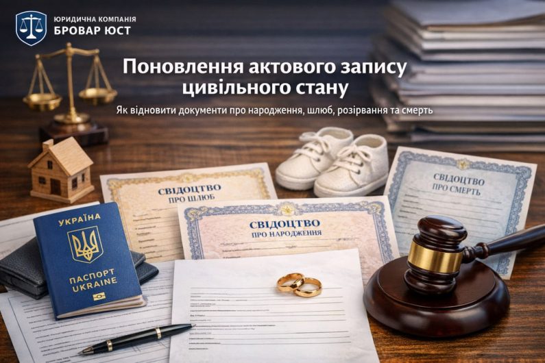 к поновити актовий запис цивільного стану у 2026 році | Бровар Юст