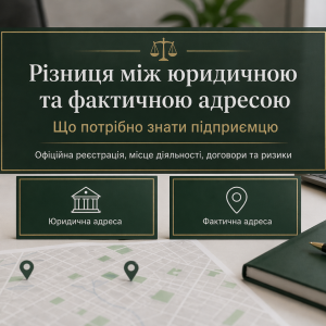 Різниця між юридичною та фактичною адресою: що вказувати в документах та які ризики для бізнесу