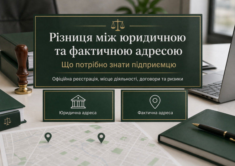 Різниця між юридичною та фактичною адресою: що вказувати в документах та які ризики для бізнесу