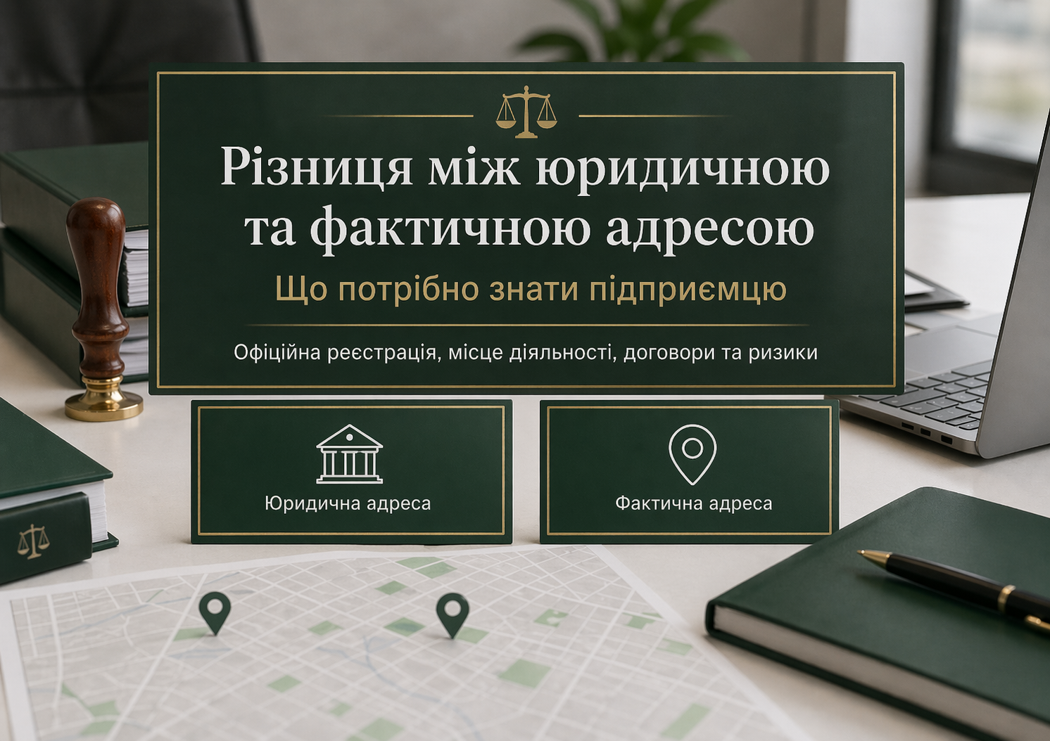 Різниця між юридичною та фактичною адресою: що вказувати в документах та які ризики для бізнесу