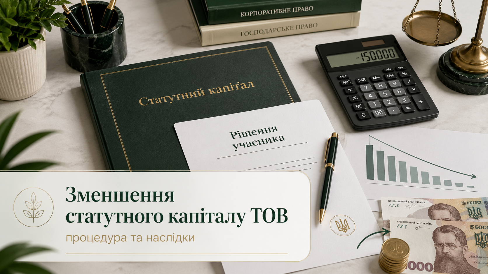 Зменшення статутного капіталу ТОВ: процедура, наслідки, податки та ризики для бізнесу
