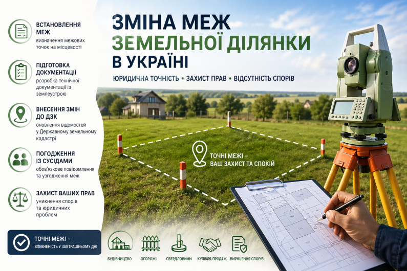 Зміна меж земельної ділянки в Україні: як уточнити, виправити або перенести межі ділянки